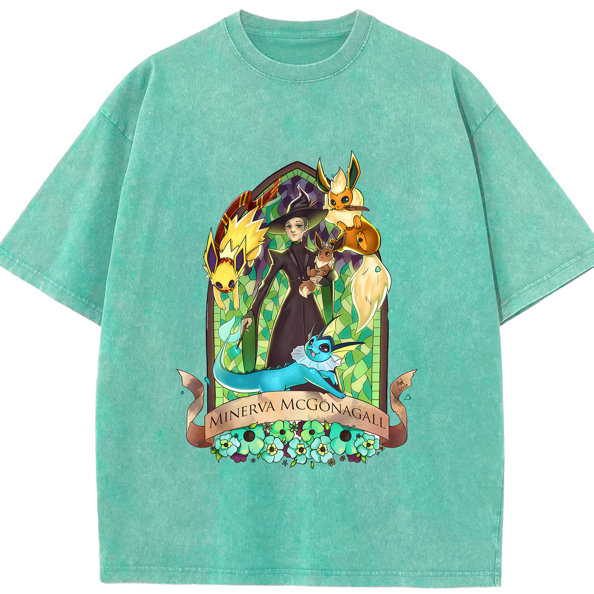 （画像用） Harry Potter ハリー・ポッターシリーズ 綿100% ヴィンテージ風 半袖Tシャツ（フロントプリント）